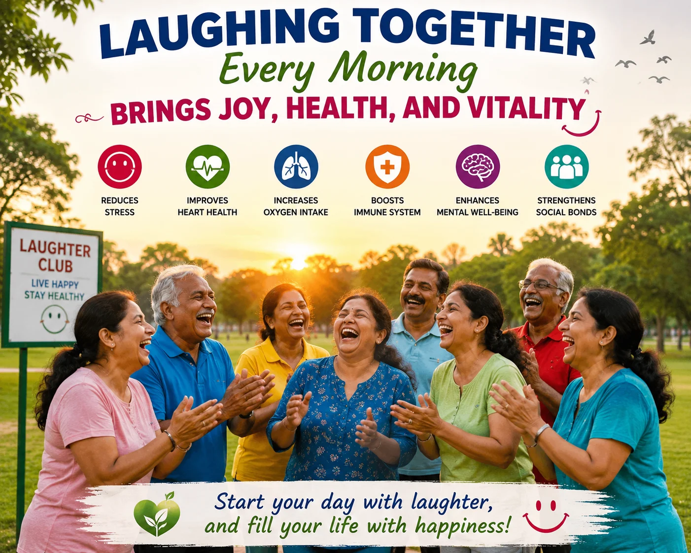 Laughing Together Every Morning Brings Joy, Health, and Vitality 